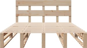 vidaXL vidaXL Rama łóżka bez materaca, 160x200 cm, lite drewno sosnowe 6