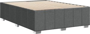 vidaXL vidaXL Rama łóżka bez materaca, ciemnoszara, 140x190 cm, obita tkaniną 6