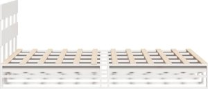 vidaXL vidaXL Rama łóżka bez materaca, biała, 150x200 cm, lite drewno sosnowe 7