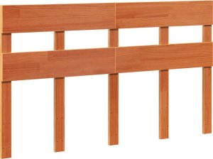 vidaXL vidaXL Rama łóżka bez materaca, woskowy brąz, 135x190 cm, lita sosna 5