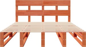 vidaXL vidaXL Rama łóżka bez materaca, woskowy brąz, 120x200 cm, lita sosna 6