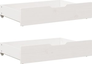 vidaXL vidaXL Rama łóżka bez materaca, biała, 90x200 cm, lite drewno sosnowe 6