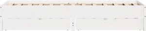 vidaXL vidaXL Rama łóżka bez materaca, biała, 90x200 cm, lite drewno sosnowe 7