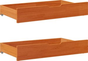 vidaXL vidaXL Rama łóżka bez materaca, woskowy brąz, 180x200 cm, lita sosna 6