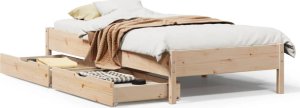 vidaXL vidaXL Rama łóżka bez materaca, 75x190 cm, lite drewno sosnowe 2
