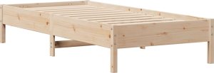 vidaXL vidaXL Rama łóżka bez materaca, 75x190 cm, lite drewno sosnowe 5