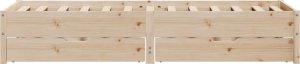vidaXL vidaXL Rama łóżka bez materaca, 75x190 cm, lite drewno sosnowe 7