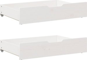 vidaXL vidaXL Rama łóżka bez materaca, biała, 120x190 cm, lite drewno sosnowe 6