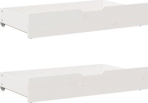 vidaXL vidaXL Rama łóżka bez materaca, biała, 120x200 cm, drewno sosnowe 6