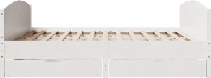 vidaXL vidaXL Rama łóżka bez materaca, biała, 160x200 cm, lite drewno sosnowe 7