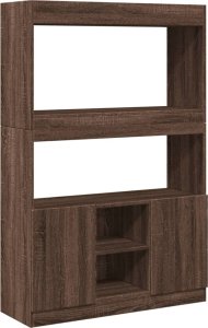 vidaXL vidaXL Kredens, brązowy dąb, 92x33x140 cm, materiał drewnopochodny 2