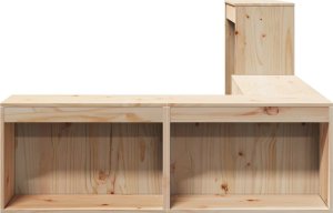 vidaXL vidaXL Szafka nocna z biurkiem, 222x107x75 cm, lite drewno sosnowe 5