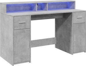 Biurko vidaXL Szare 140 cm x 55 cm 3