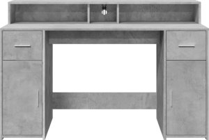 Biurko vidaXL Szare 140 cm x 55 cm 6