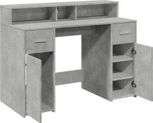 Biurko vidaXL Szare 120 cm x 55 cm 9