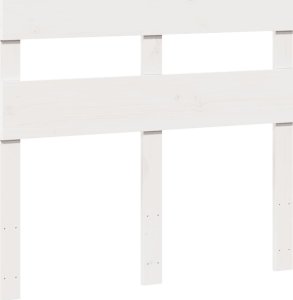 vidaXL vidaXL Rama łóżka bez materaca, biała, 75x190 cm, lite drewno sosnowe 6