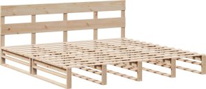 vidaXL Rama łóżka bez materaca, 180x200 cm, lite drewno sosnowe 3