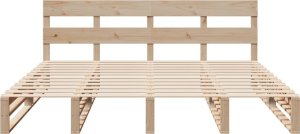 vidaXL Rama łóżka bez materaca, 180x200 cm, lite drewno sosnowe 5