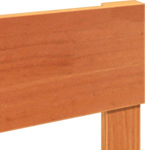 vidaXL Rama łóżka bez materaca, woskowy brąz, 140x190 cm, lita sosna 9