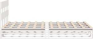 vidaXL vidaXL Rama łóżka bez materaca, biała, 120x200 cm, drewno sosnowe 7