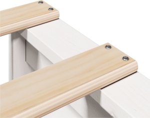 vidaXL vidaXL Rama łóżka bez materaca, biała, 120x200 cm, drewno sosnowe 10