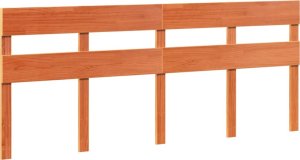 vidaXL Łóżko bez materaca, woskowy brąz, 200x200 cm, drewno sosnowe 5