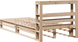 vidaXL vidaXL Rama łóżka bez materaca, 100x200 cm, lite drewno sosnowe 8