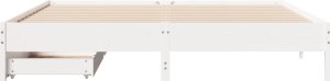 vidaXL vidaXL Rama łóżka bez materaca, biała, 180x200 cm, lite drewno sosnowe 4