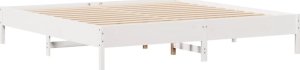 vidaXL vidaXL Rama łóżka bez materaca, biała, 180x200 cm, lite drewno sosnowe 5
