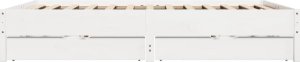 vidaXL vidaXL Rama łóżka bez materaca, biała, 180x200 cm, lite drewno sosnowe 7