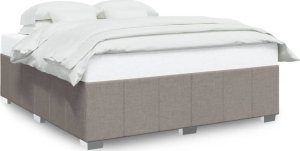 vidaXL vidaXL Rama łóżka bez materaca, taupe, 200x200 cm, obita tkaniną 2