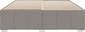 vidaXL vidaXL Rama łóżka bez materaca, taupe, 200x200 cm, obita tkaniną 4