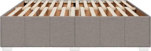 vidaXL vidaXL Rama łóżka bez materaca, taupe, 200x200 cm, obita tkaniną 5