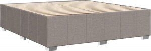 vidaXL vidaXL Rama łóżka bez materaca, taupe, 200x200 cm, obita tkaniną 6