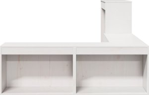 vidaXL vidaXL Szafka nocna z biurkiem, biała, 222x107x75 cm, drewno sosnowe 5