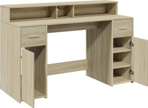 Biurko vidaXL Dąb Sonoma 140 cm x 55 cm 9