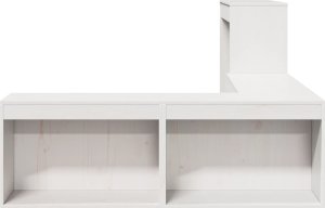 vidaXL vidaXL Szafka nocna z biurkiem, biała, 232x112x75 cm, drewno sosnowe 5