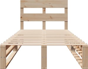 vidaXL vidaXL Rama łóżka bez materaca, 90x190 cm, lite drewno sosnowe 4