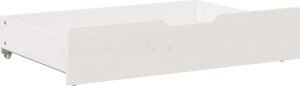 vidaXL vidaXL Szuflady pod łóżko, 2 szt., białe, 80x55x16 cm, drewno sosnowe 4