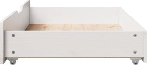 vidaXL vidaXL Szuflady pod łóżko, z kółkami, 2 szt, białe, 90x55x16 cm, sosna 5