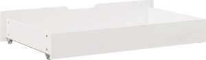 vidaXL vidaXL Szuflady pod łóżko, z kółkami, 2 szt, białe, 90x55x16 cm, sosna 6