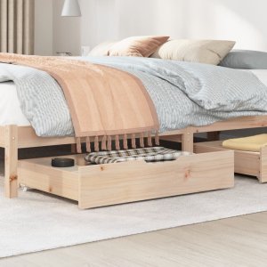 vidaXL vidaXL Szuflady pod łóżko, z kółkami, 2 szt., 85x55x16 cm, sosna 2