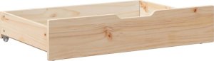 vidaXL vidaXL Szuflady pod łóżko, z kółkami, 2 szt., 85x55x16 cm, sosna 4