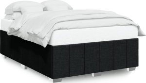 vidaXL vidaXL Rama łóżka bez materaca, czarna, 140x190 cm, obita tkaniną 2