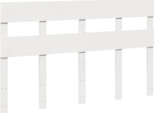 vidaXL vidaXL Rama łóżka bez materaca, biała, 135x190 cm, lite drewno sosnowe 5