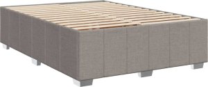 vidaXL vidaXL Rama łóżka bez materaca, taupe, 140x190 cm, obita tkaniną 3