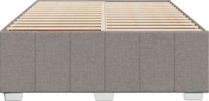 vidaXL vidaXL Rama łóżka bez materaca, taupe, 140x190 cm, obita tkaniną 4