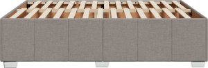 vidaXL vidaXL Rama łóżka bez materaca, taupe, 140x190 cm, obita tkaniną 5