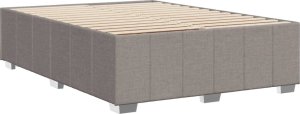 vidaXL vidaXL Rama łóżka bez materaca, taupe, 140x190 cm, obita tkaniną 6