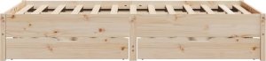 vidaXL Rama łóżka bez materaca, 160x200 cm, lite drewno sosnowe 7
